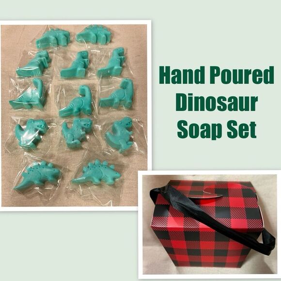 Hand Poured Dinosaur Soap Set, Dinosaur Soap Set - Picture 1 of 1